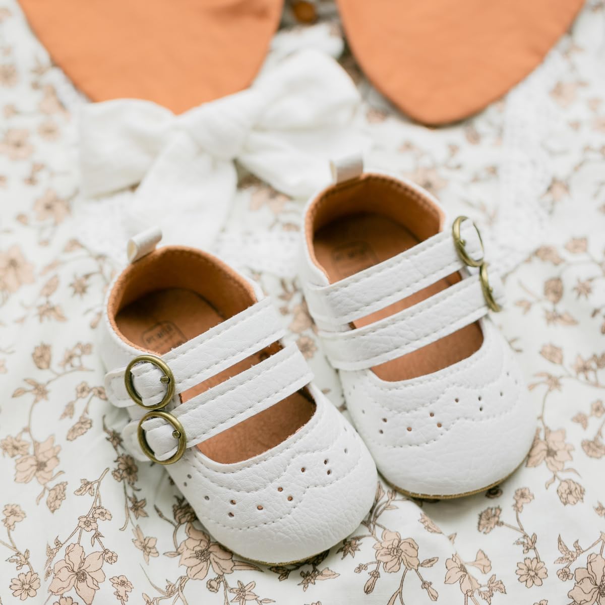 Meckior Zapatos deportivos para bebé y niñas, suela suave, con lazo, princesa, vestido de boda, Mary Jane, planos, para recién nacidos, ligeros, para bebés