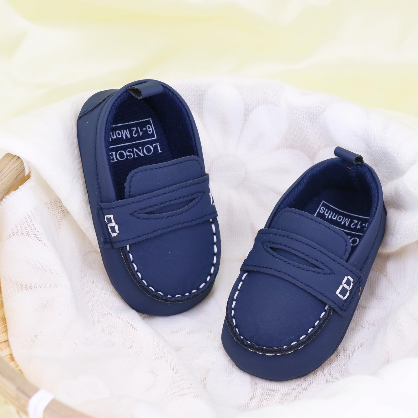 LONSOEN Mocasines para bebés y niñas, zapatos para cuna