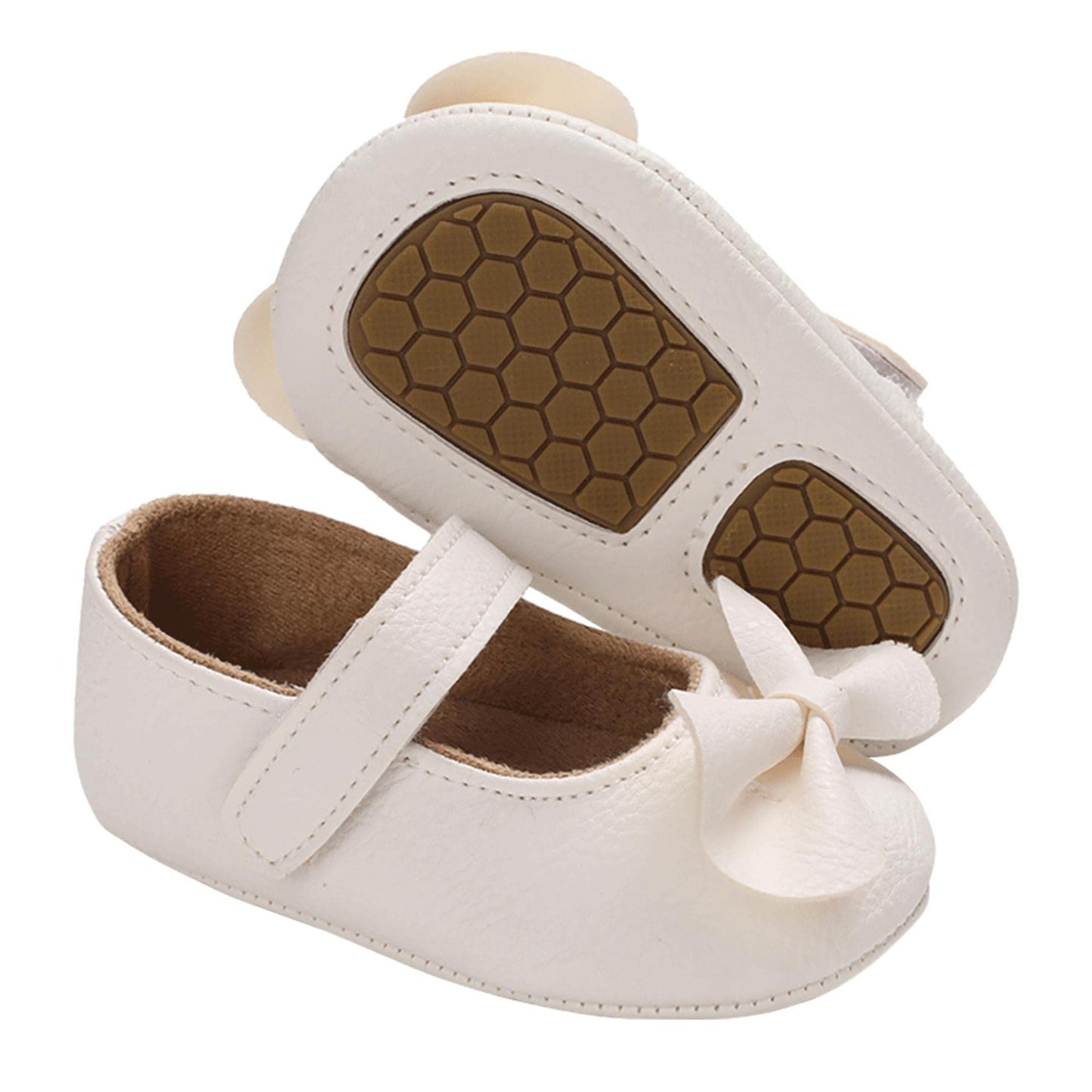 Mary Jane - Zapatos planos de vestir para bebé, zapatos para recién nacidos, antideslizantes, de piel sintética, para fiesta, escuela, boda, princesa, zapatos de bebé niña 0-18M