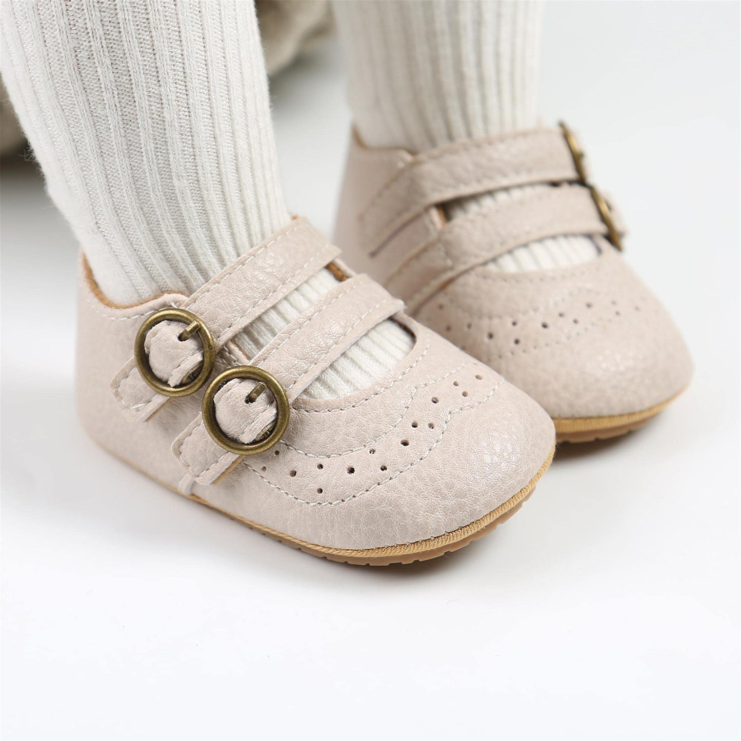 Mary Jane - Zapatos planos de vestir para bebé, zapatos para recién nacidos, antideslizantes, de piel sintética, para fiesta, escuela, boda, princesa, zapatos de bebé niña 0-18M