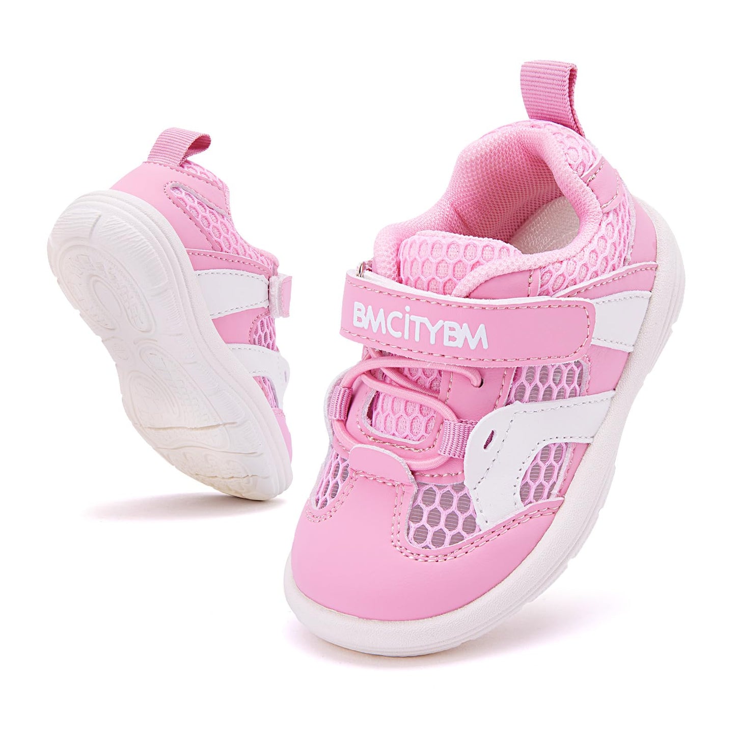 BMCiTYBM Zapatos para caminar de malla transpirable para bebés, niños y niñas, ligeros, antideslizantes, para primeros pasos, 6, 9, 12, 18, 24 meses