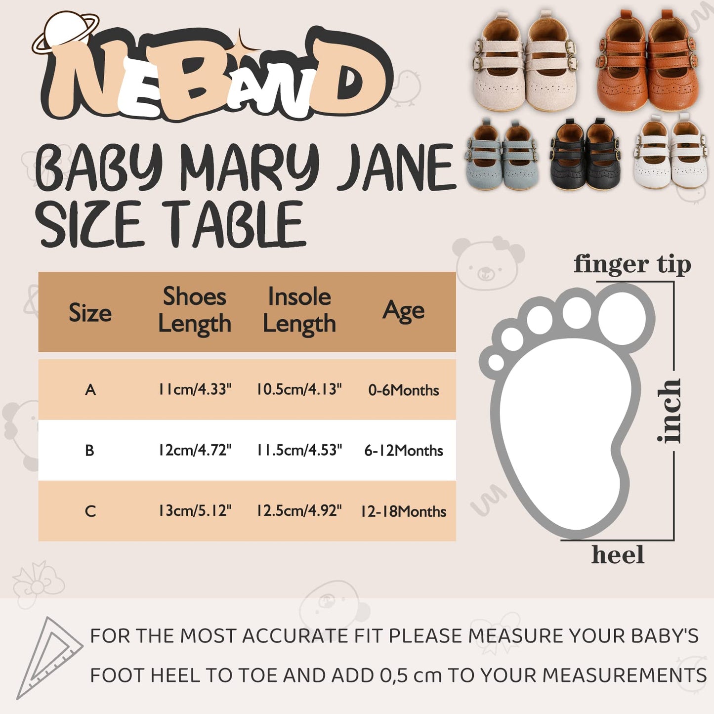 Mary Jane - Zapatos planos de vestir para bebé, zapatos para recién nacidos, antideslizantes, de piel sintética, para fiesta, escuela, boda, princesa, zapatos de bebé niña 0-18M