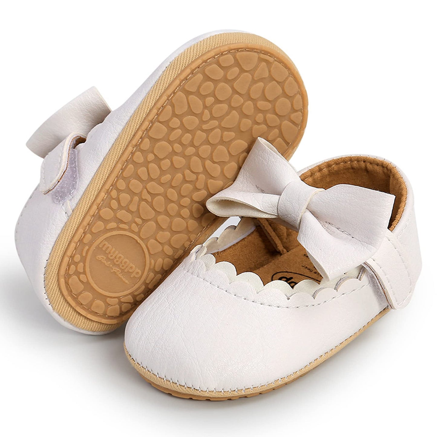 Mary Jane - Zapatos planos de vestir para bebé, zapatos para recién nacidos, antideslizantes, de piel sintética, para fiesta, escuela, boda, princesa, zapatos de bebé niña 0-18M