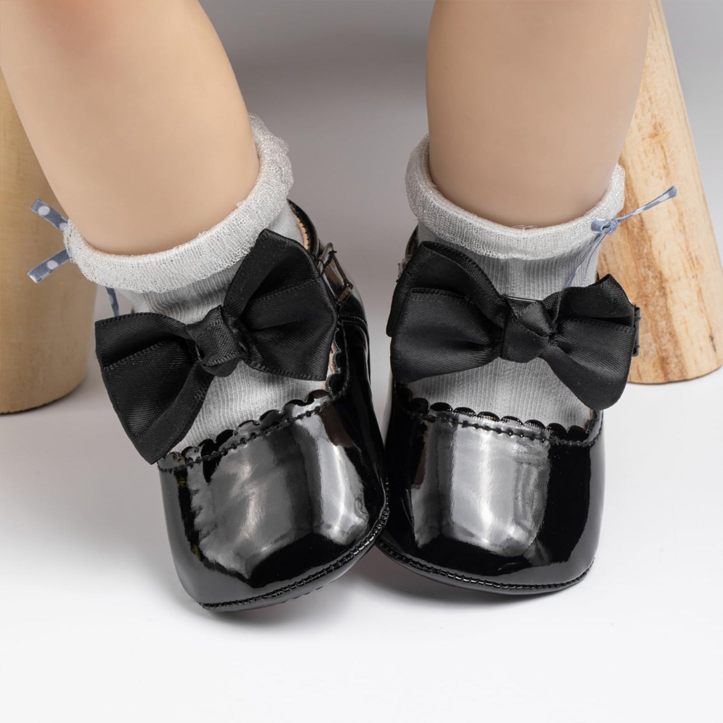 Mary Jane - Zapatos planos de vestir para bebé, zapatos para recién nacidos, antideslizantes, de piel sintética, para fiesta, escuela, boda, princesa, zapatos de bebé niña 0-18M