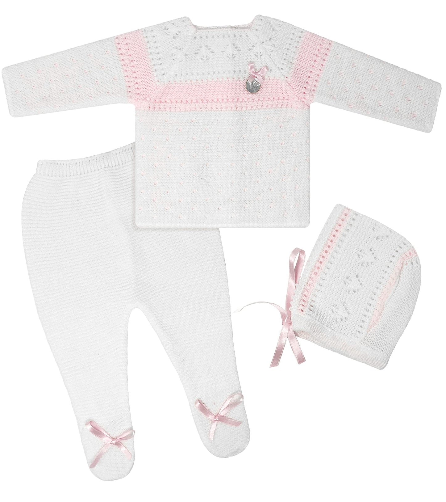 Newborn Baby Knitted Clothes Set, Coming Home Infant Knit Outfit for Boys and Girls