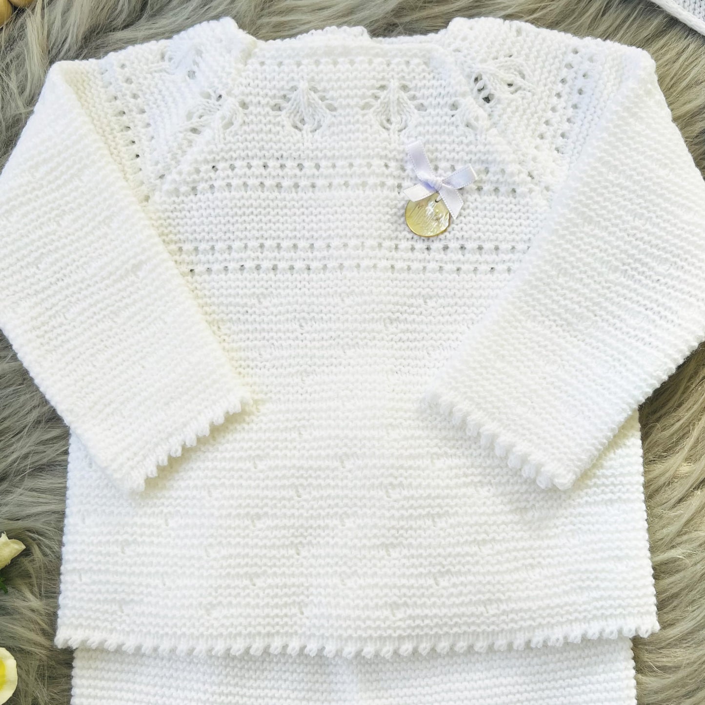 Newborn Baby Knitted Clothes Set, Coming Home Infant Knit Outfit for Boys and Girls