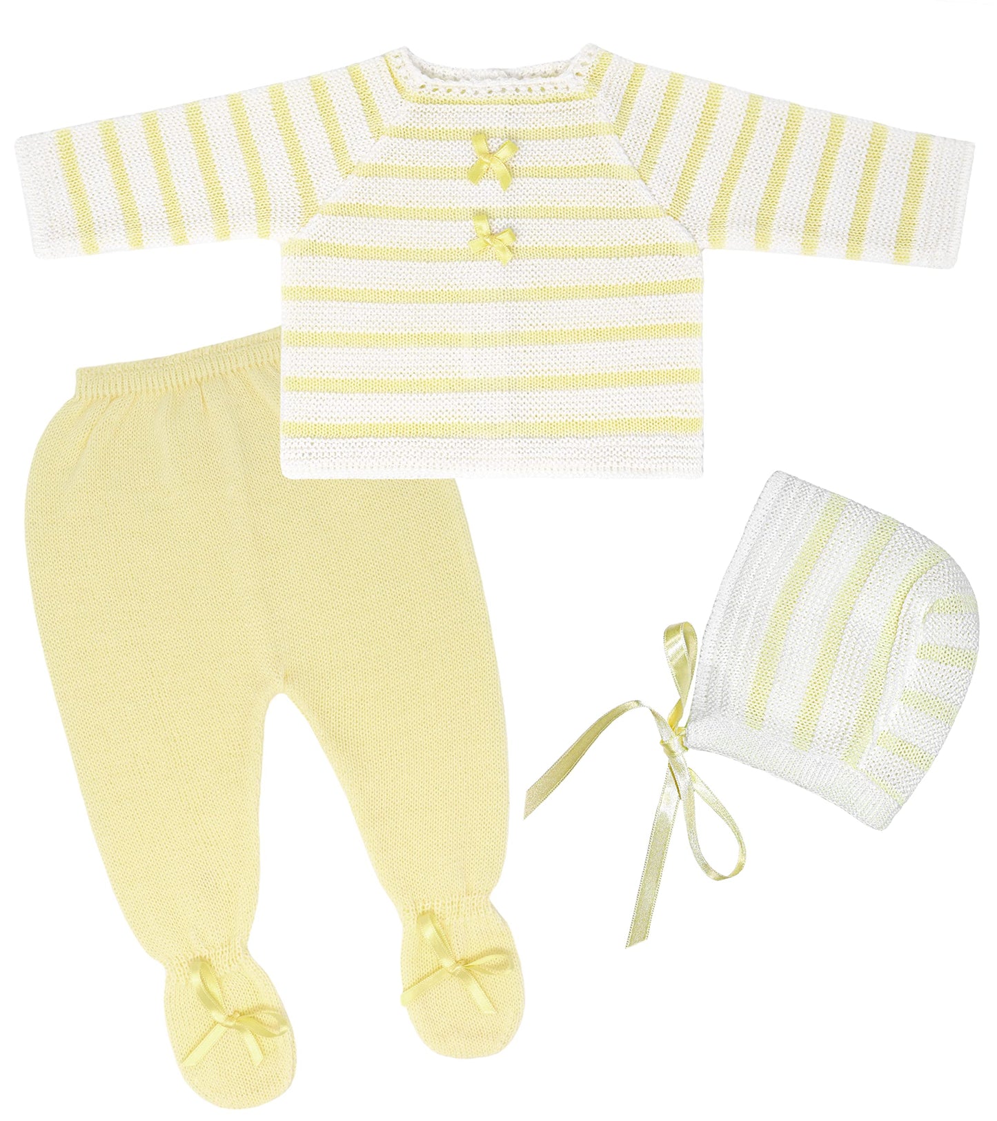 Newborn Baby Knitted Clothes Set, Coming Home Infant Knit Outfit for Boys and Girls