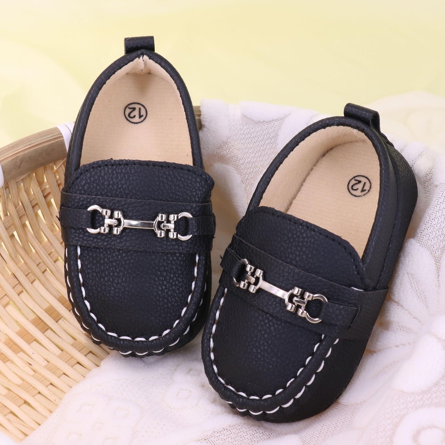 LONSOEN Mocasines para bebés y niñas, zapatos para cuna