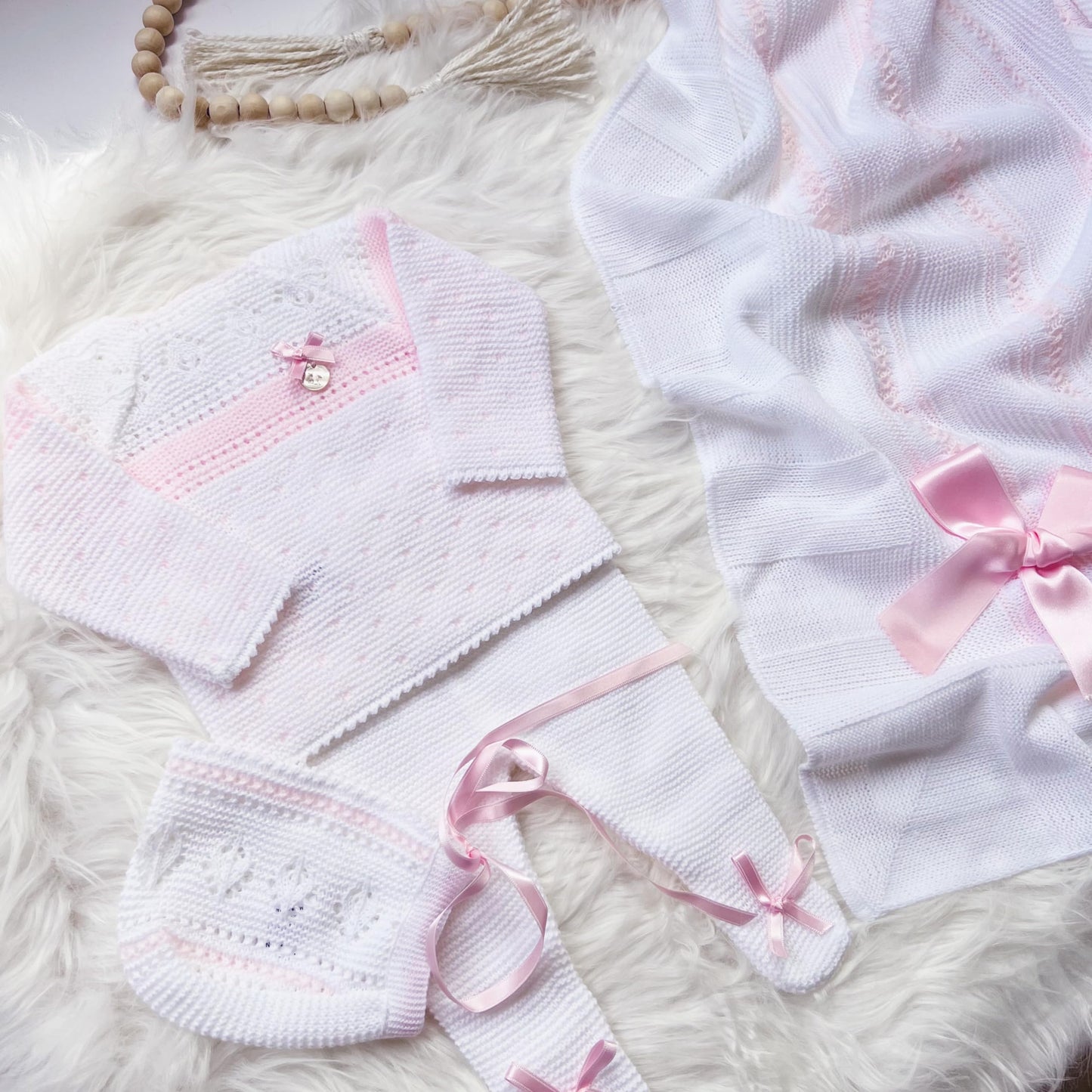 Newborn Baby Knitted Clothes Set, Coming Home Infant Knit Outfit for Boys and Girls