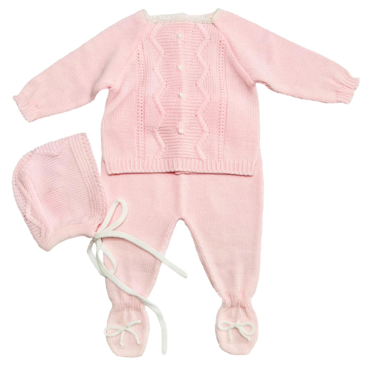 Newborn Baby Knitted Clothes Set, Coming Home Infant Knit Outfit for Boys and Girls