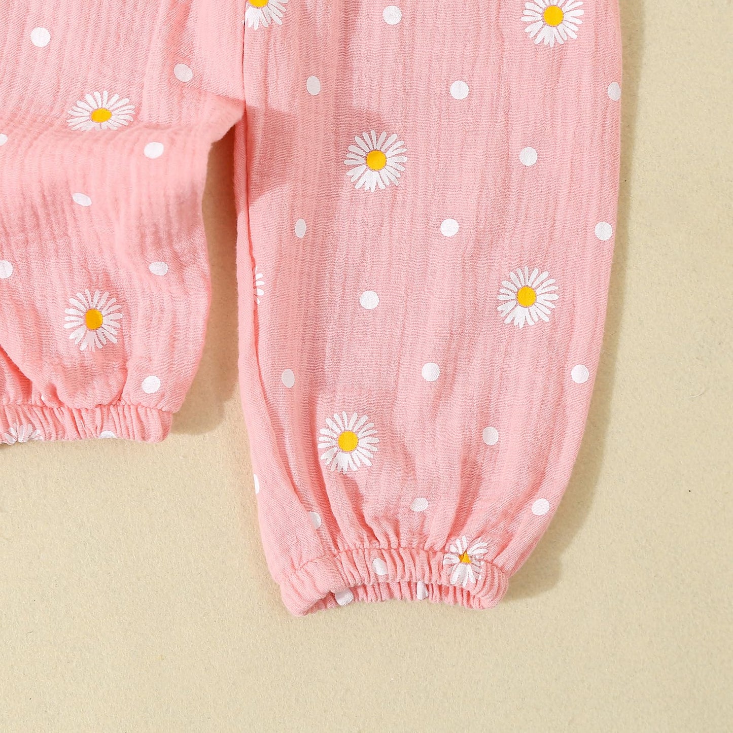 Kaipiclos Newborn Infant Girl Clothes Rib Knit Romper Daisy Print Pants Headband Baby Clothes for Girls 0 3 6 12 18 24 Months