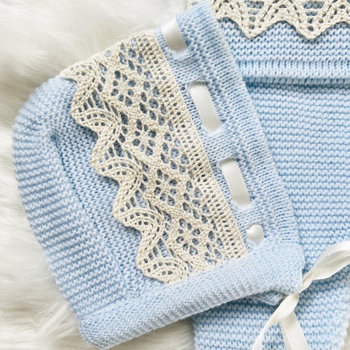 Newborn Baby Knitted Clothes Set, Coming Home Infant Knit Outfit for Boys and Girls