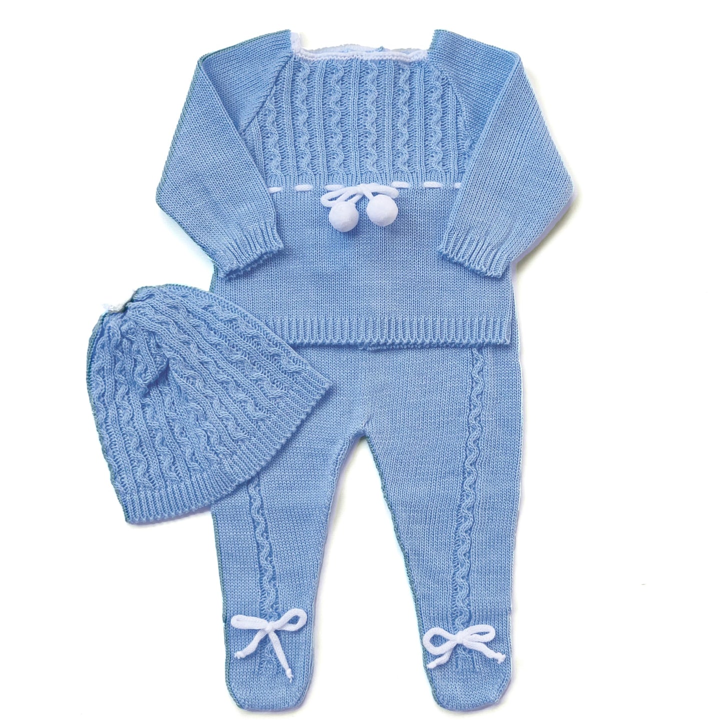 Newborn Baby Knitted Clothes Set, Coming Home Infant Knit Outfit for Boys and Girls