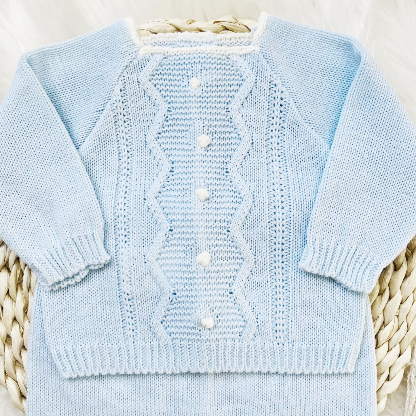 Newborn Baby Knitted Clothes Set, Coming Home Infant Knit Outfit for Boys and Girls