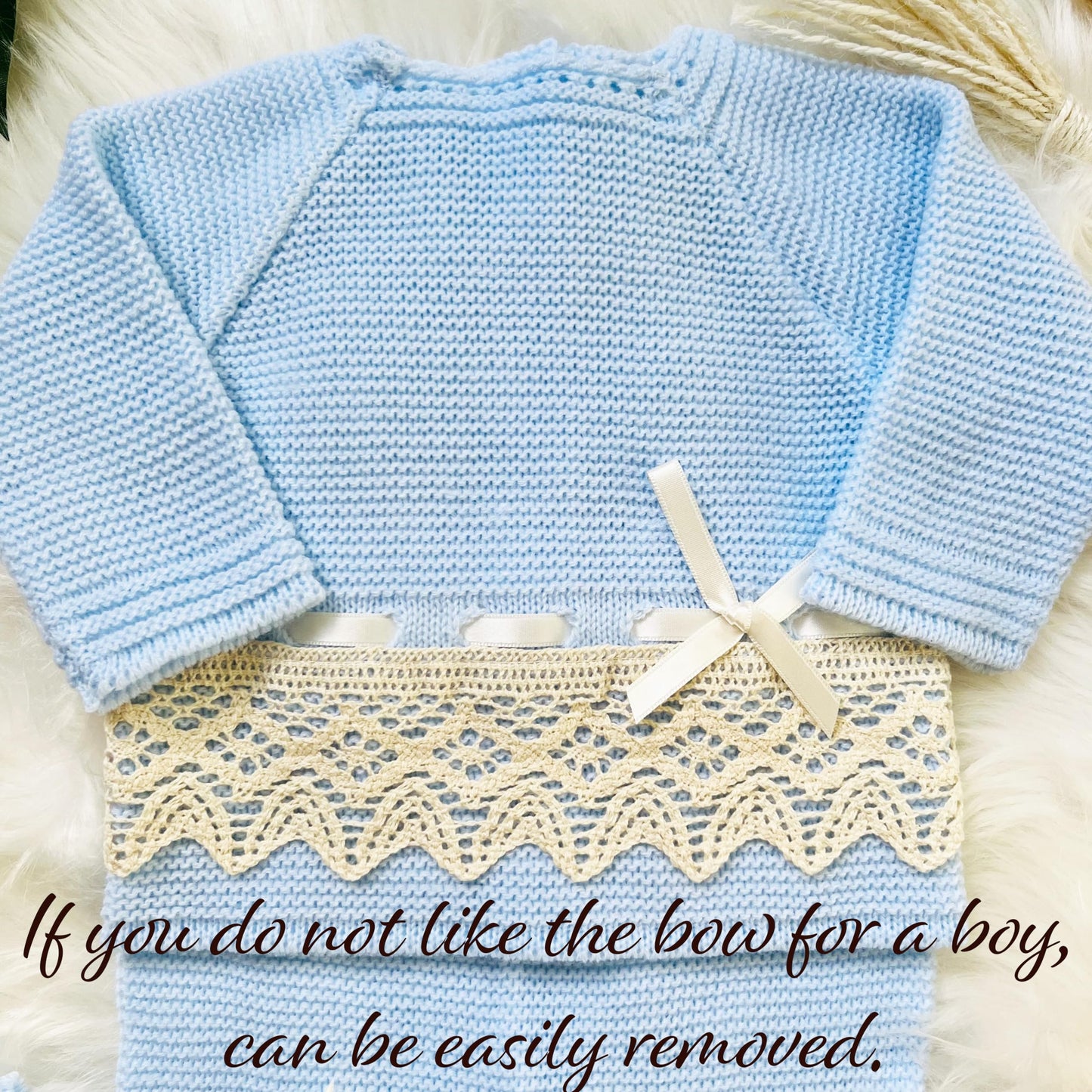 Newborn Baby Knitted Clothes Set, Coming Home Infant Knit Outfit for Boys and Girls