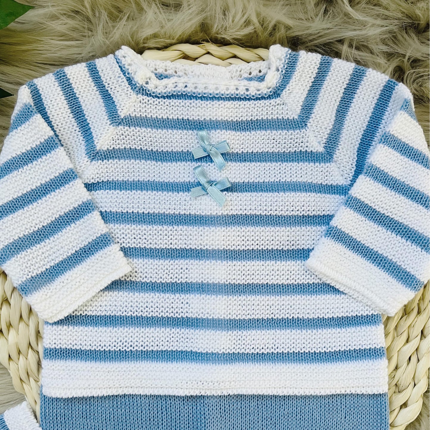 Newborn Baby Knitted Clothes Set, Coming Home Infant Knit Outfit for Boys and Girls