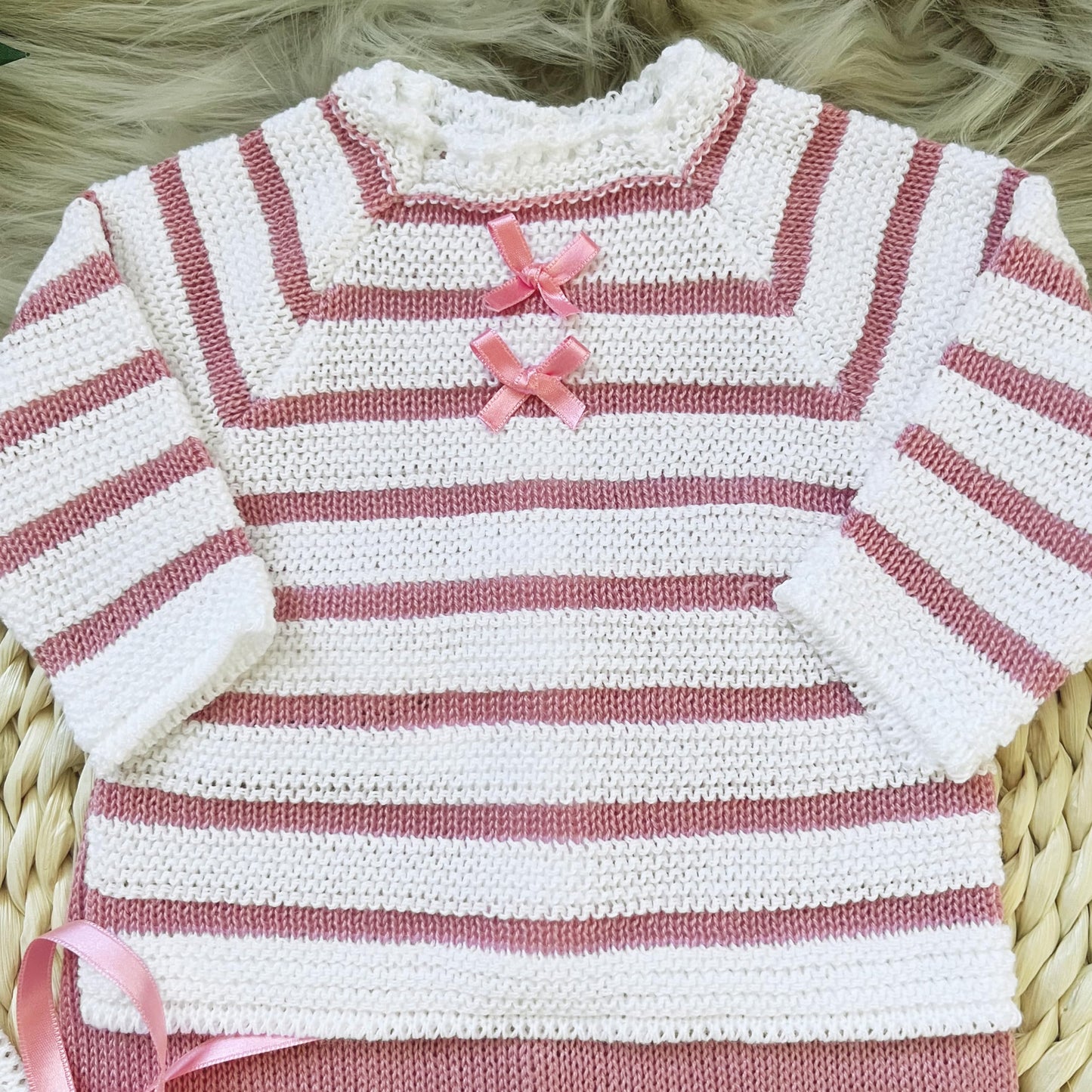 Newborn Baby Knitted Clothes Set, Coming Home Infant Knit Outfit for Boys and Girls