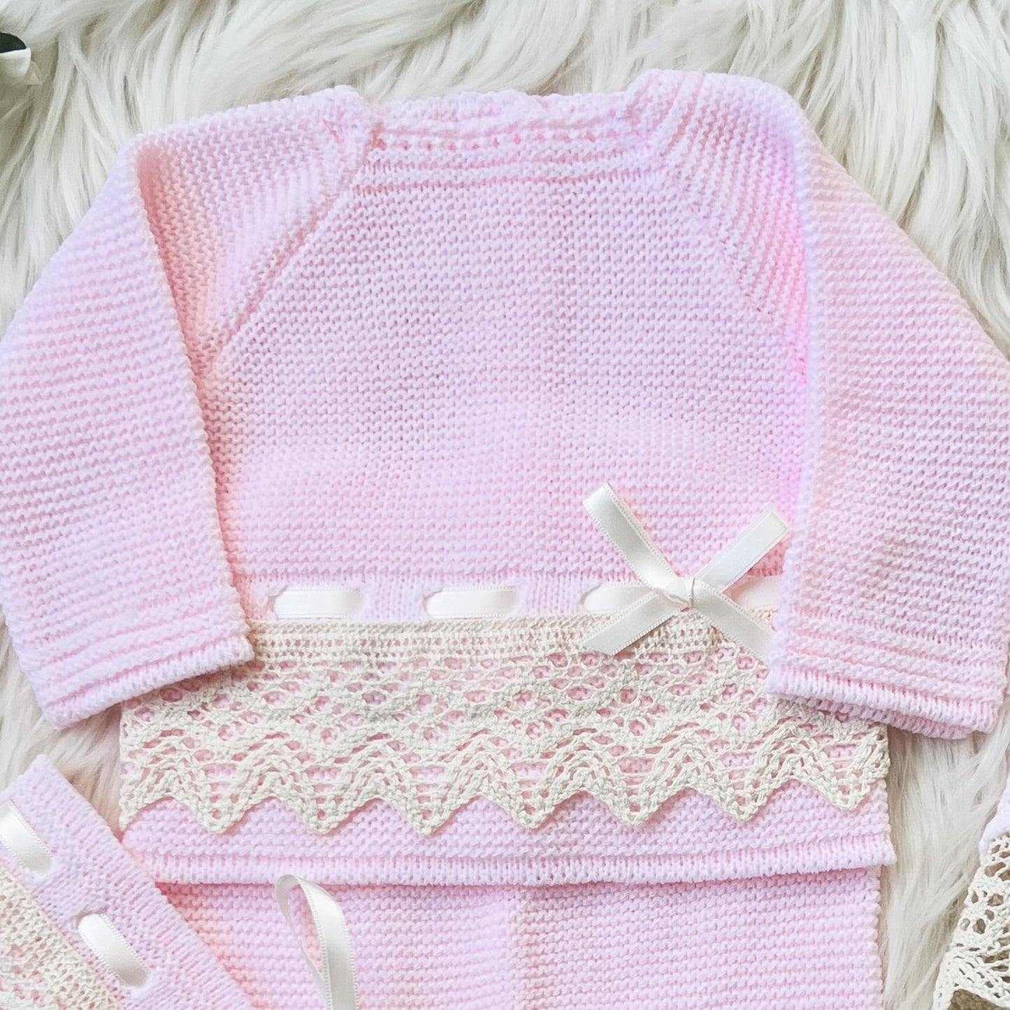 Newborn Baby Knitted Clothes Set, Coming Home Infant Knit Outfit for Boys and Girls