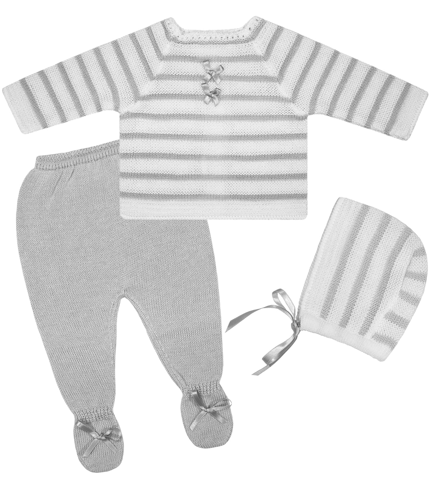 Newborn Baby Knitted Clothes Set, Coming Home Infant Knit Outfit for Boys and Girls