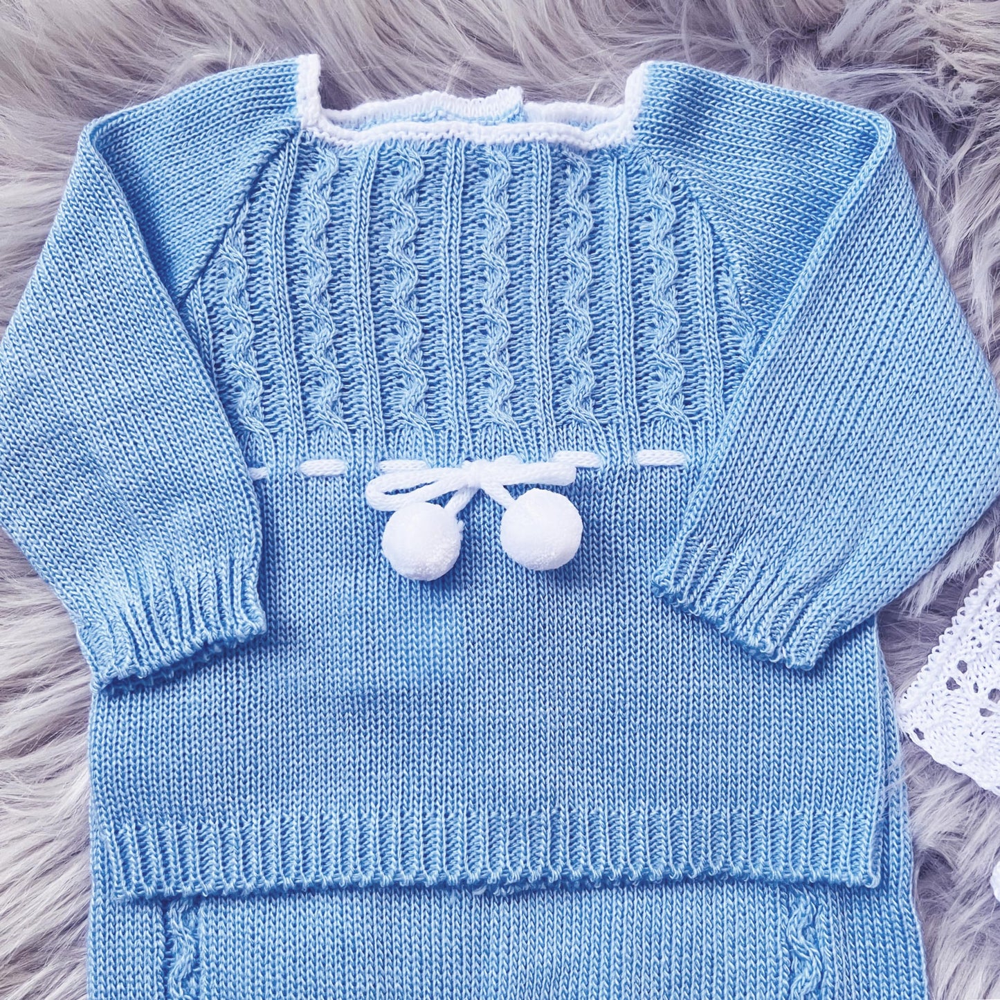 Newborn Baby Knitted Clothes Set, Coming Home Infant Knit Outfit for Boys and Girls