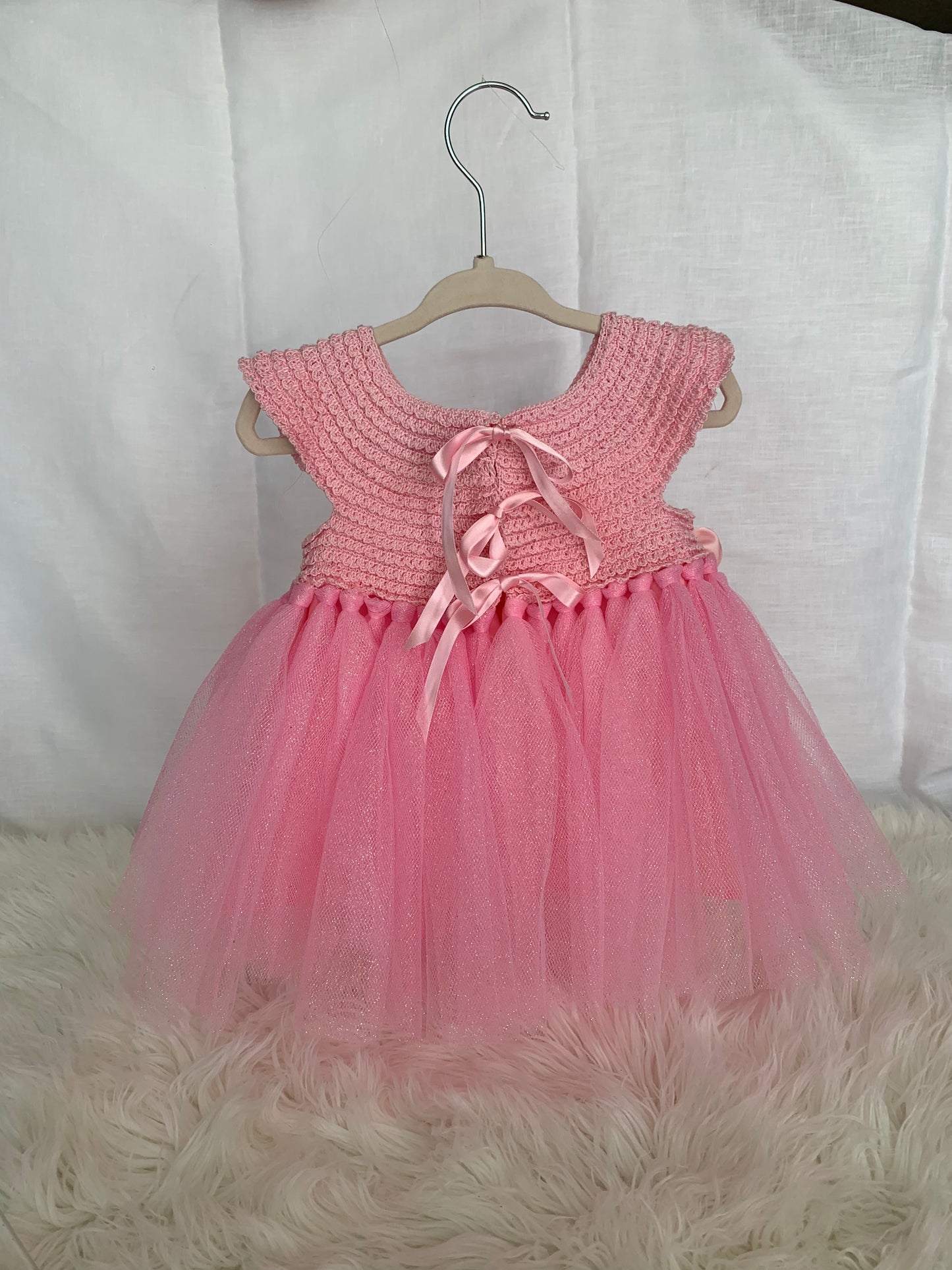 Traje para niña bebé rosado