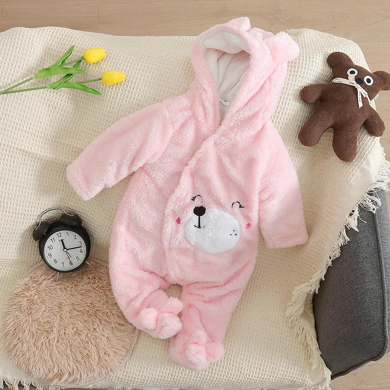 Ropa de invierno cálida para bebés  Baby Warm and Thick Cartoon Dog Rabbit Cute Cotton Clothes for 0-2 Years