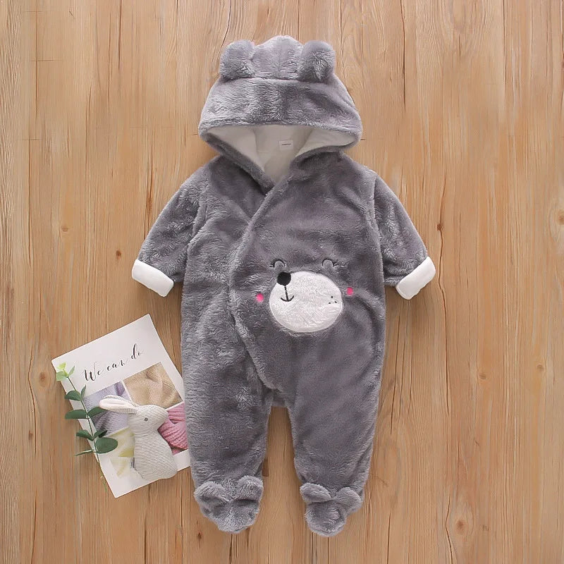 Ropa de invierno cálida para bebés  Baby Warm and Thick Cartoon Dog Rabbit Cute Cotton Clothes for 0-2 Years