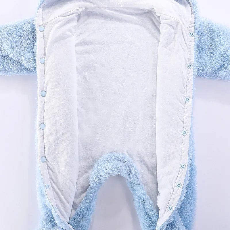 Ropa de invierno para niña/bebé Romper Newborn Infant Jumpsuit Clothes Ear Hooded Long Sleeve Footies Kid Boy Overalls Thicken Children A769