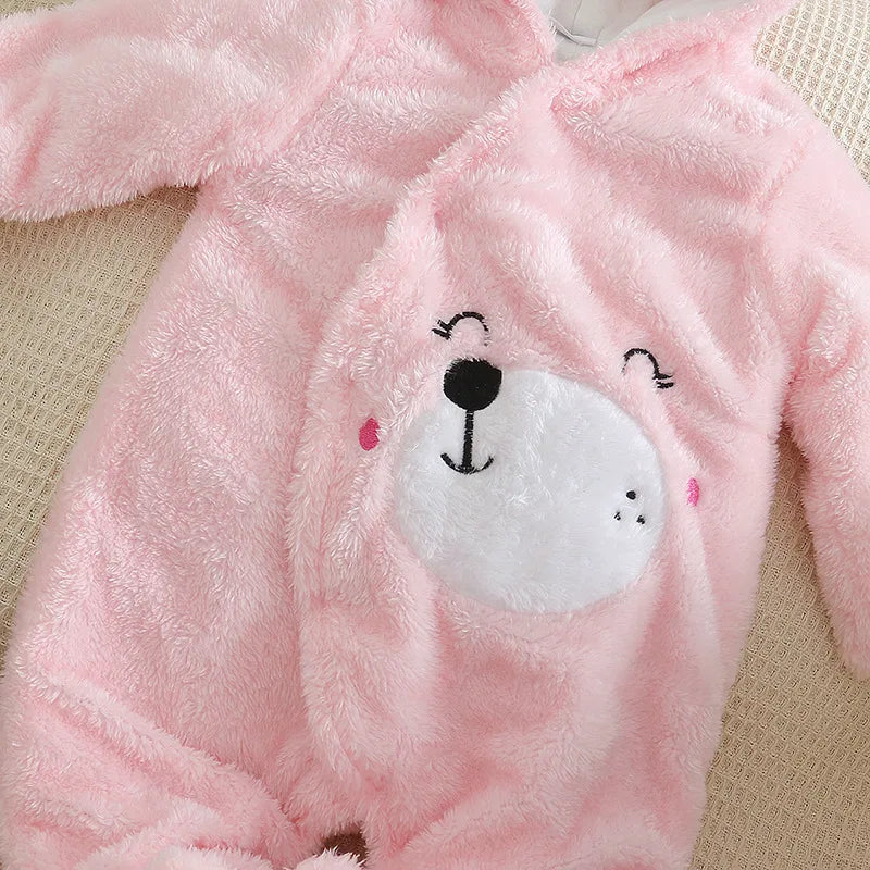 Ropa de invierno cálida para bebés  Baby Warm and Thick Cartoon Dog Rabbit Cute Cotton Clothes for 0-2 Years