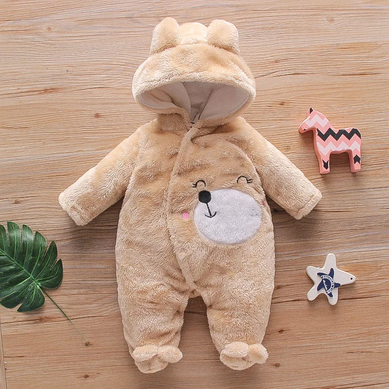 Ropa de invierno cálida para bebés  Baby Warm and Thick Cartoon Dog Rabbit Cute Cotton Clothes for 0-2 Years