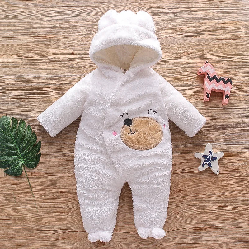 Ropa de invierno cálida para bebés  Baby Warm and Thick Cartoon Dog Rabbit Cute Cotton Clothes for 0-2 Years