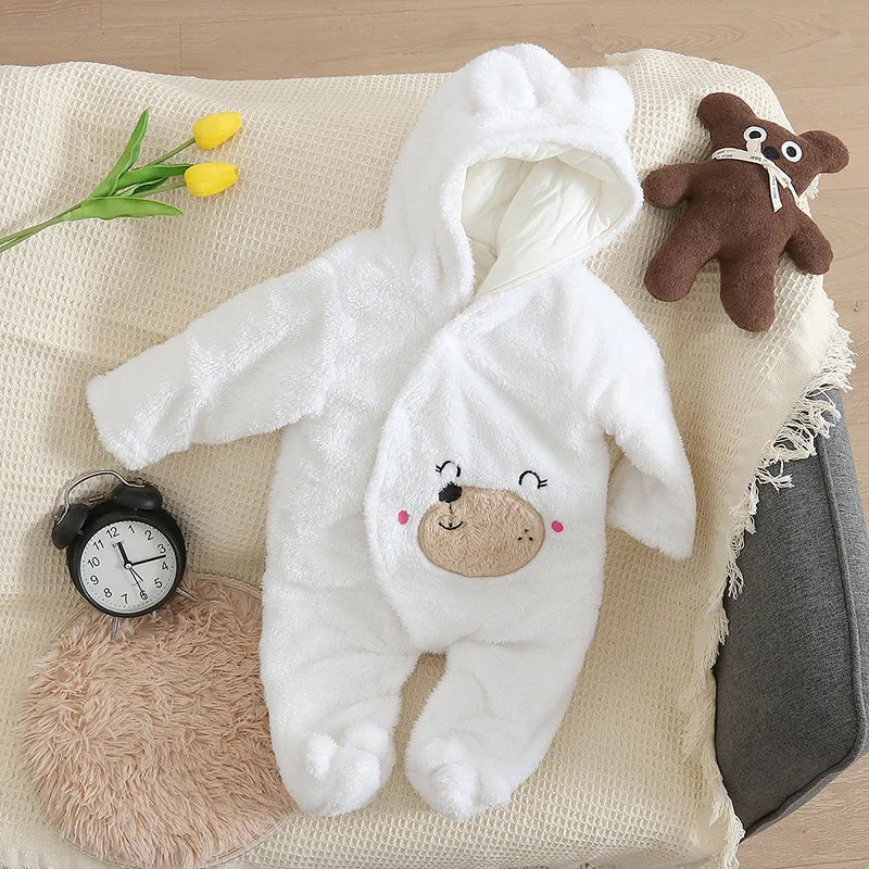 Ropa de invierno cálida para bebés  Baby Warm and Thick Cartoon Dog Rabbit Cute Cotton Clothes for 0-2 Years