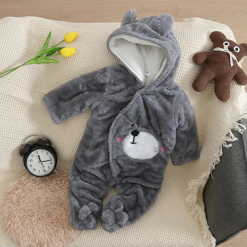 Ropa de invierno cálida para bebés  Baby Warm and Thick Cartoon Dog Rabbit Cute Cotton Clothes for 0-2 Years