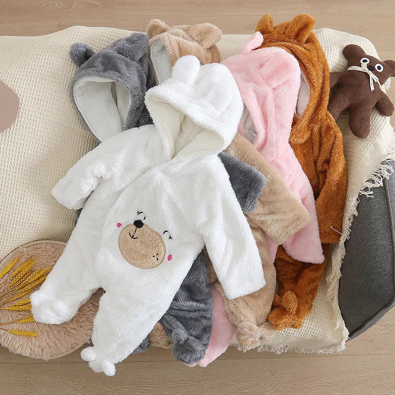 Ropa de invierno cálida para bebés  Baby Warm and Thick Cartoon Dog Rabbit Cute Cotton Clothes for 0-2 Years