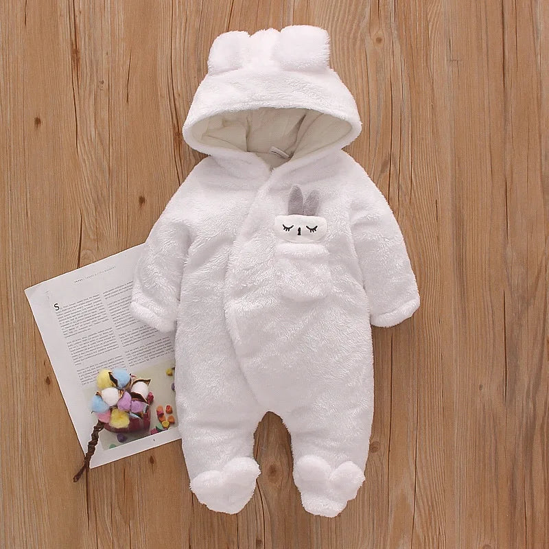 Ropa de invierno cálida para bebés  Baby Warm and Thick Cartoon Dog Rabbit Cute Cotton Clothes for 0-2 Years