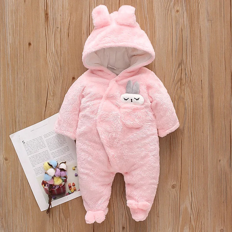 Ropa de invierno cálida para bebés  Baby Warm and Thick Cartoon Dog Rabbit Cute Cotton Clothes for 0-2 Years