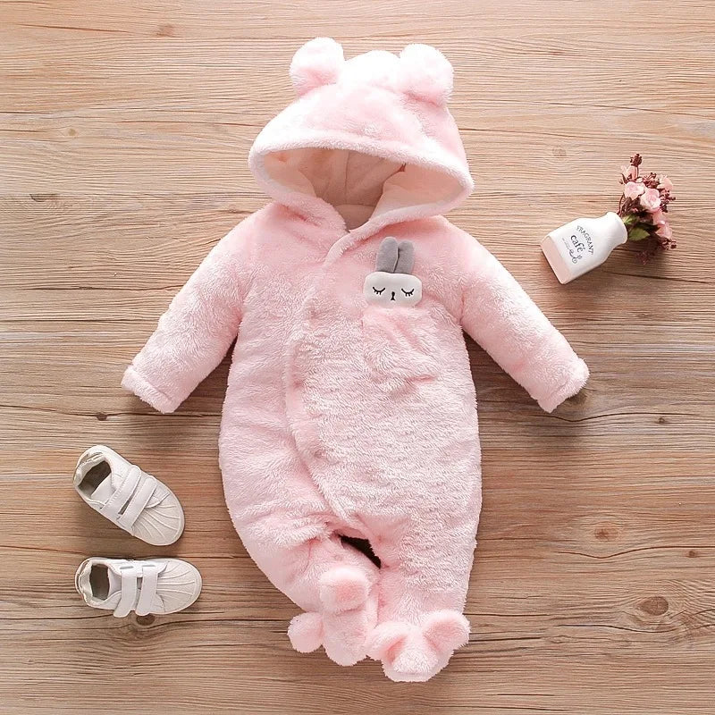 Ropa de invierno cálida para bebés  Baby Warm and Thick Cartoon Dog Rabbit Cute Cotton Clothes for 0-2 Years