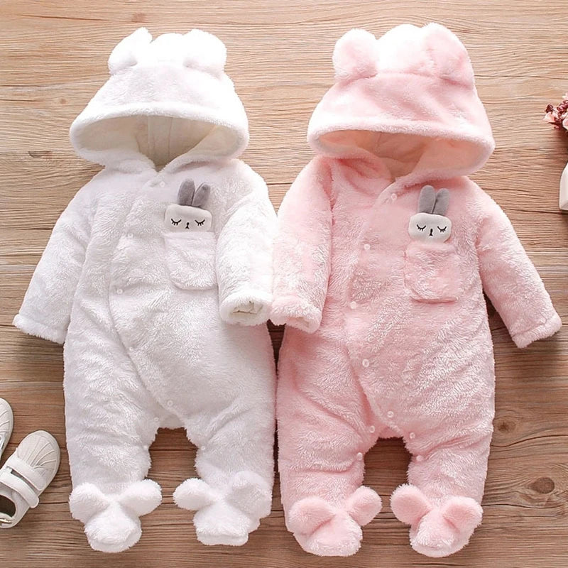 Ropa de invierno cálida para bebés  Baby Warm and Thick Cartoon Dog Rabbit Cute Cotton Clothes for 0-2 Years