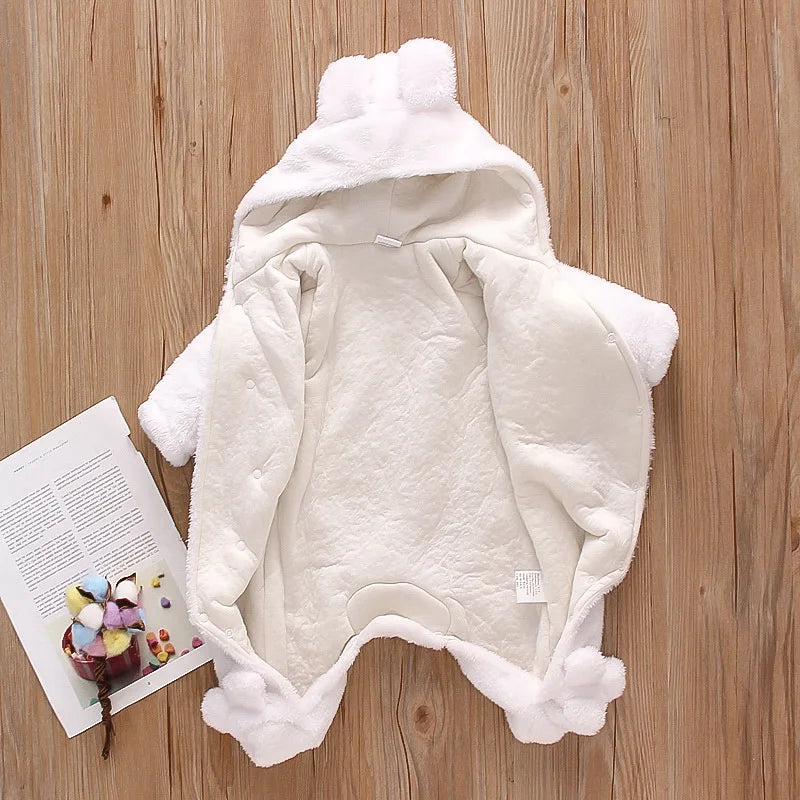 Ropa de invierno cálida para bebés  Baby Warm and Thick Cartoon Dog Rabbit Cute Cotton Clothes for 0-2 Years